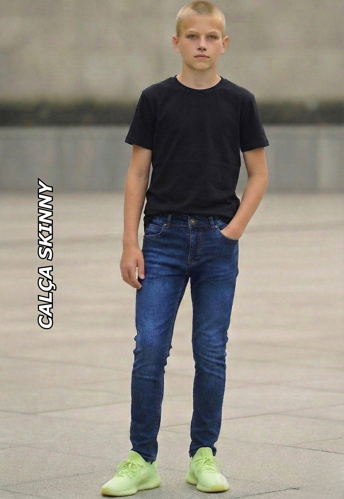 CALCA MAS SKINNY JEANS CRAWLING - 10/16 JEANS ESCURO