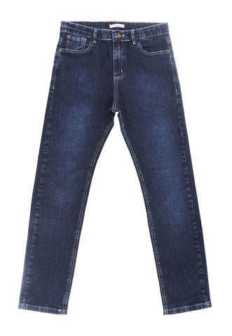 CALCA MAS RETA JEANS CRAWLING - 10/16 JEANS ESCURO