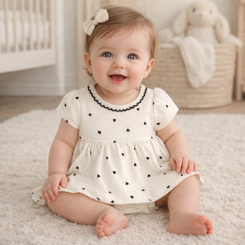 VESTIDO BB DET GOLA LUREX EST CORACAO OFF WHITE