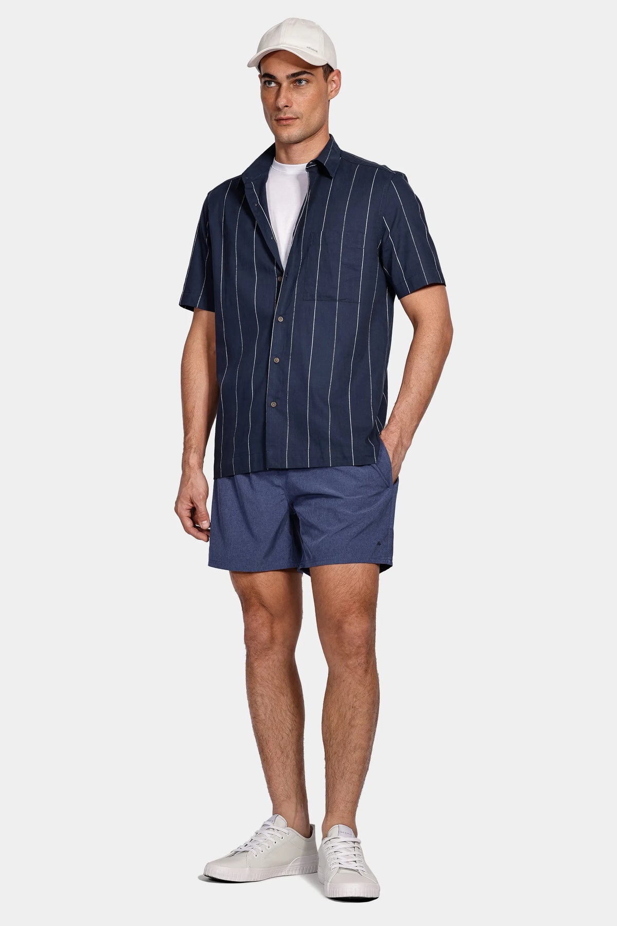 SHORTS ELASTICO MAS MESCLA COLOR INDIGO