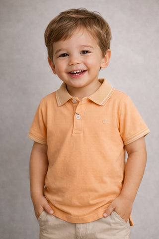 POLO OGOCHI INF MC CASUAL SLIM LARANJA CLARO 0202