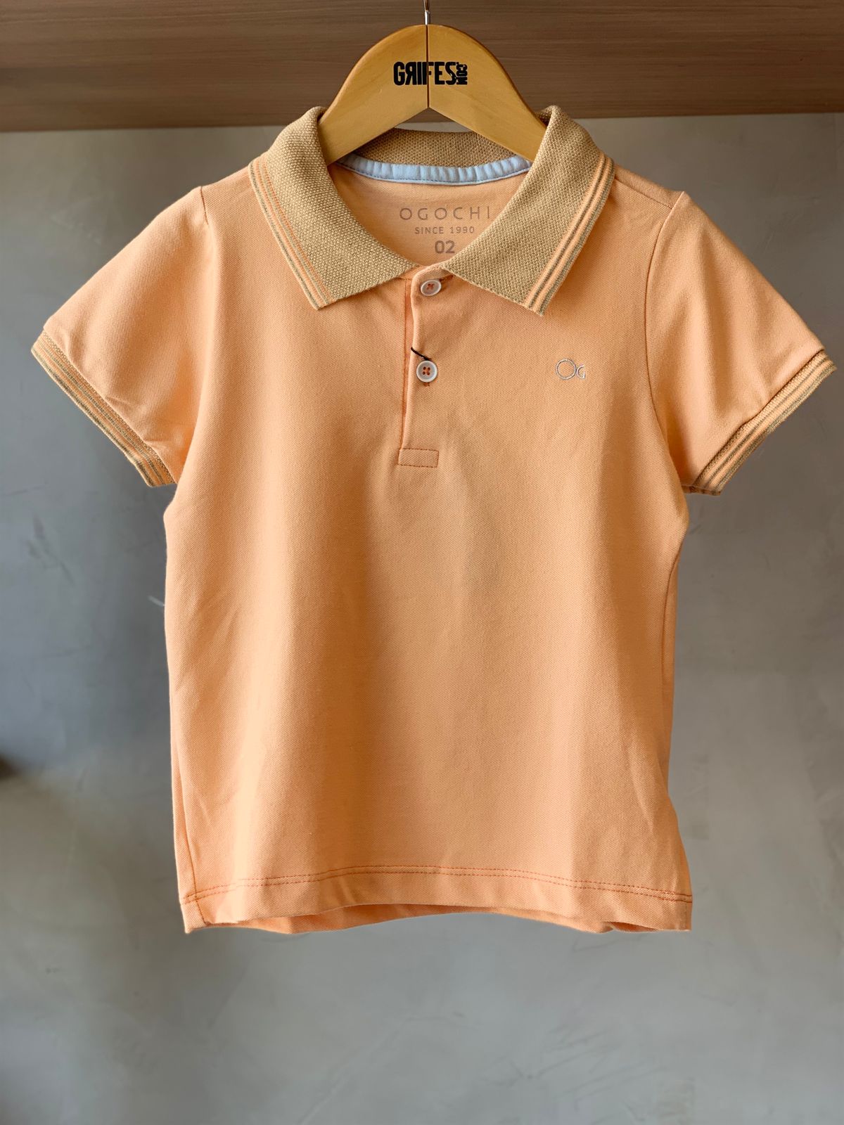 POLO OGOCHI INF MC CASUAL SLIM LARANJA CLARO 0202