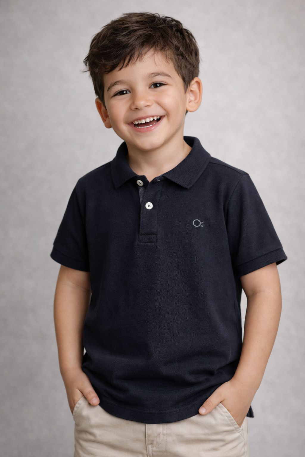 POLO OGOCHI INF MC ESSENCIAL SLIM PRETO 1005