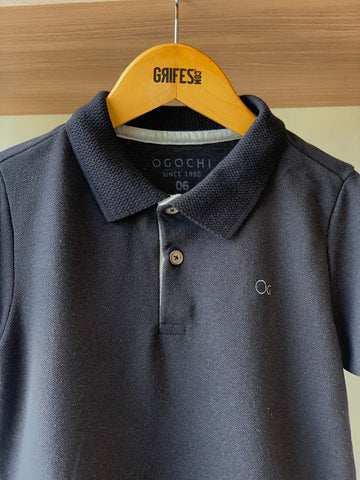 POLO OGOCHI INF MC ESSENCIAL SLIM PRETO 1005