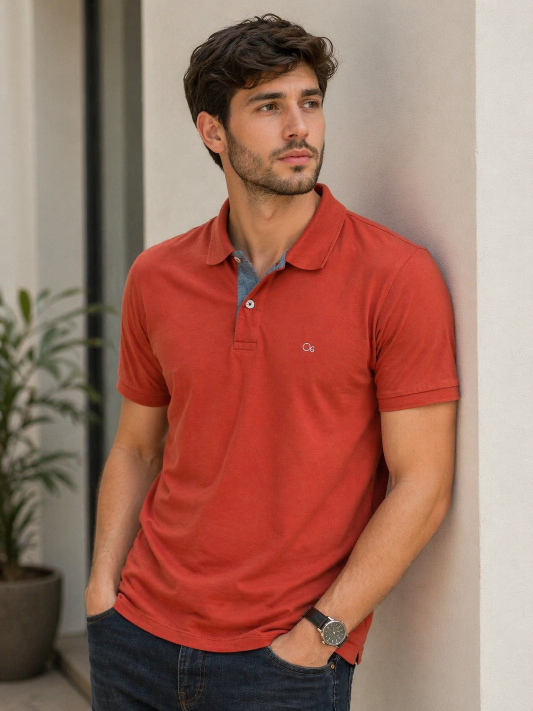 POLO MAS MC ESSENCIAL SLIM OGOCHI TERRA 1536