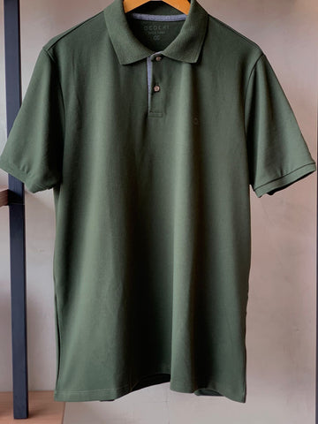 POLO MAS MC ESSENCIAL SLIM OGOCHI VERDE ESCURO 0026