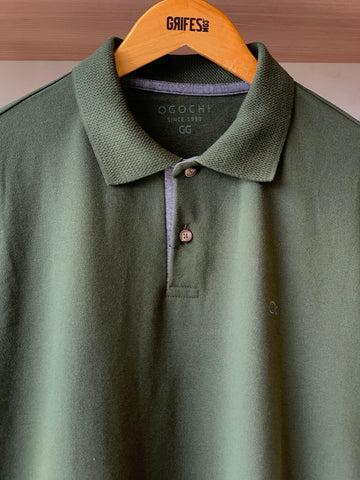 POLO MAS MC ESSENCIAL SLIM OGOCHI VERDE ESCURO 0026