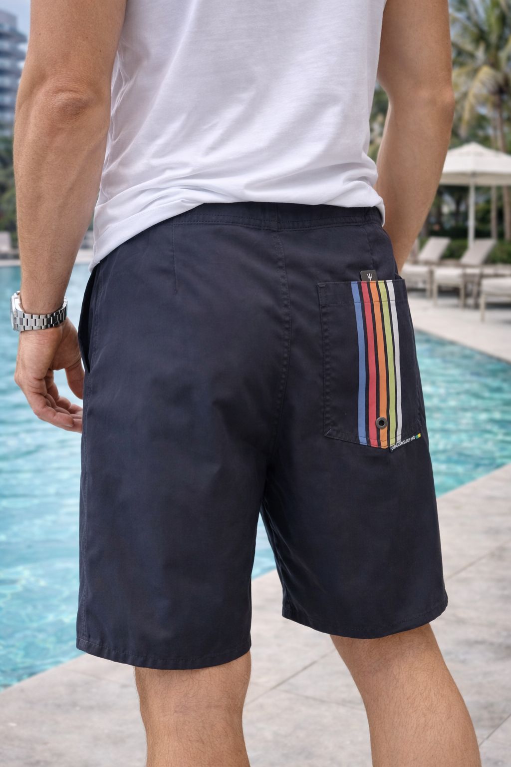 BERMUDA SURF AQUAONE FLEX SPECTRUM PRETO/AMARELO