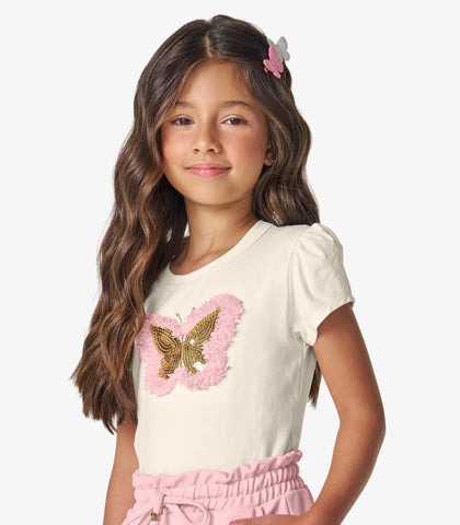 CONJ FEM BL EST BORB LANT E SHORT BOLSOS ROSA CLARO/OFF WHITE