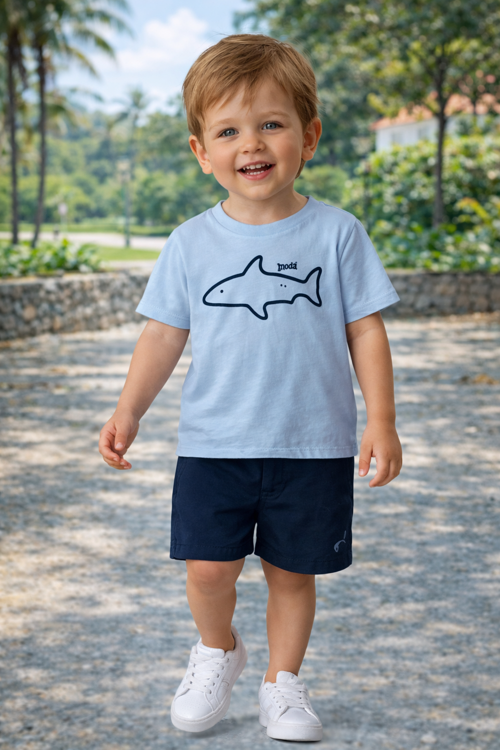 CONJ MAS CAM TUBARAO CORDEL E BERM MLT AZUL NUVEM