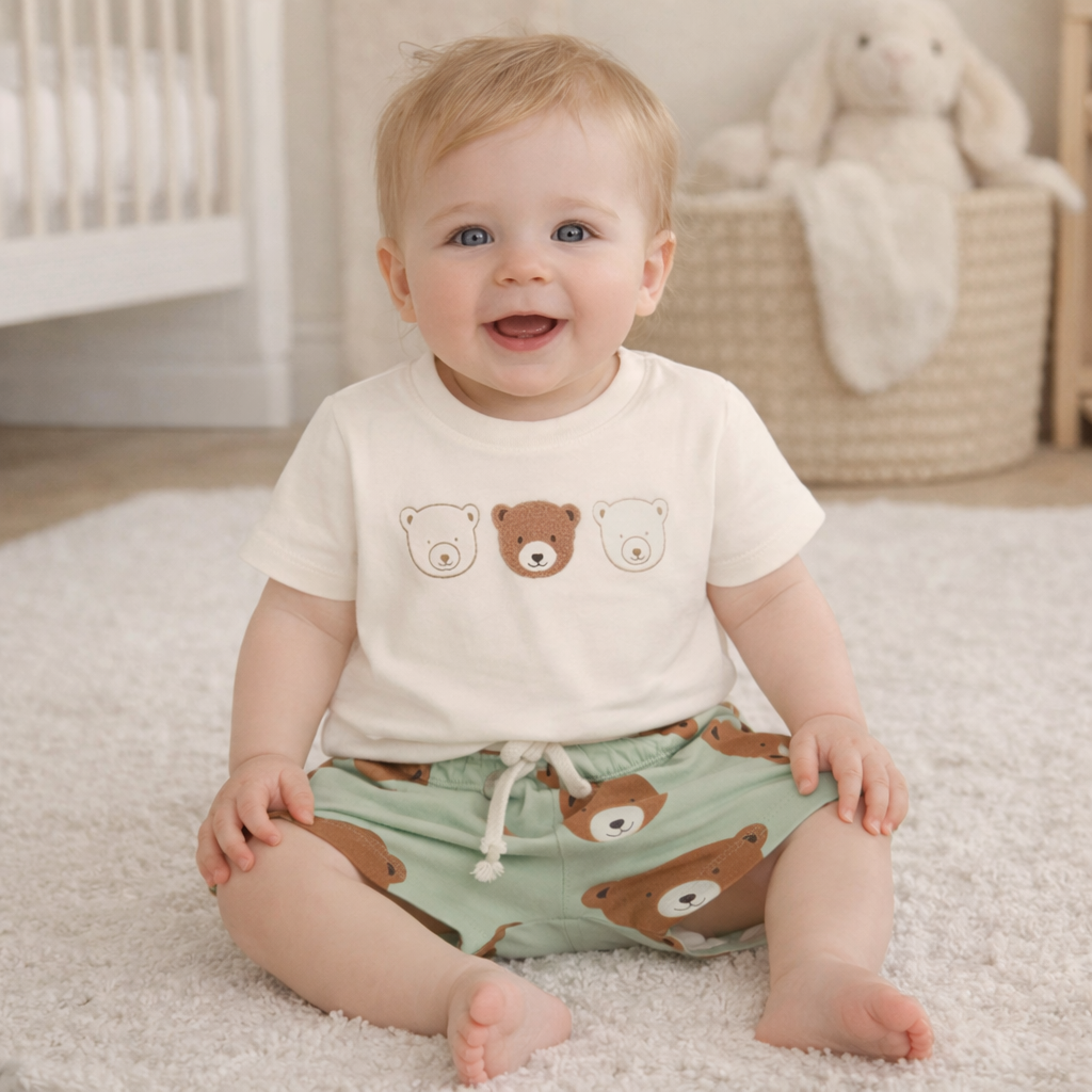 CONJ MAS CAM BORD E BERM MLT EST URSOS OFF WHITE/ERVA