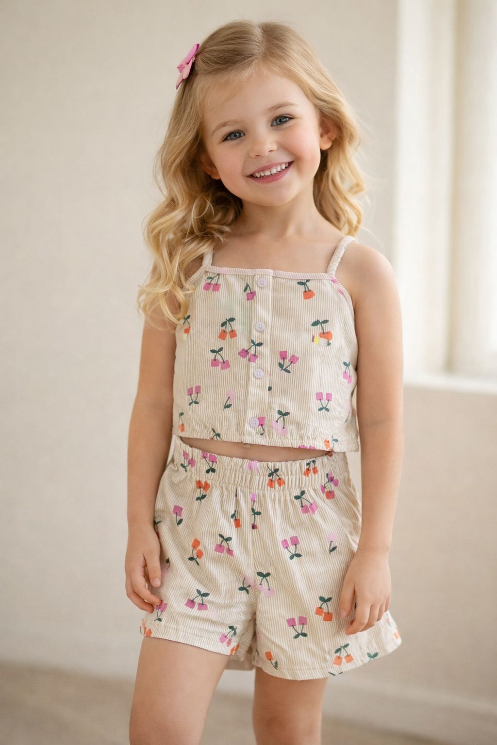 CONJ FEM REG E SHORT LIST EST FRUTINHAS OFF WHITE