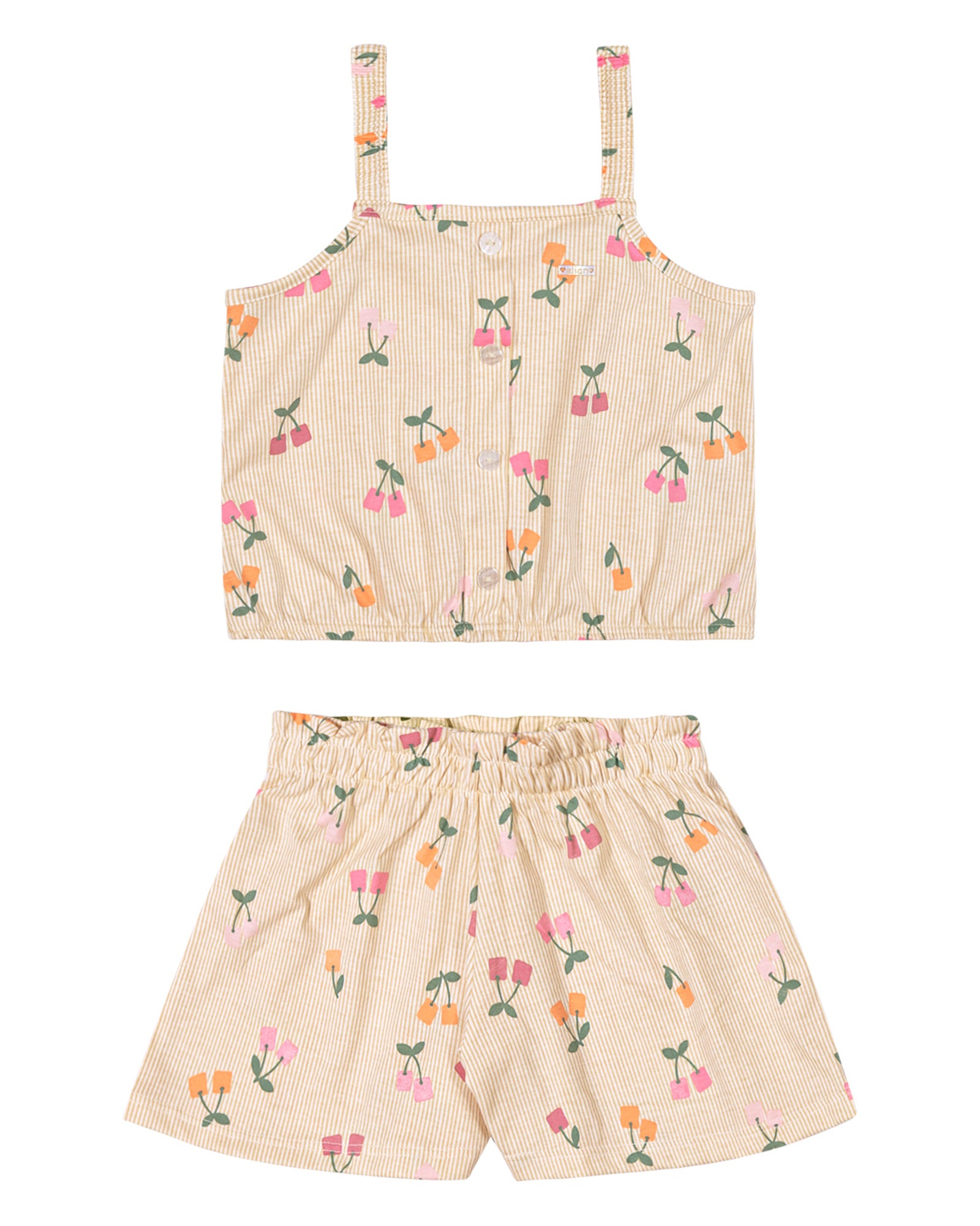 CONJ FEM REG E SHORT LIST EST FRUTINHAS OFF WHITE