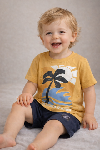 CONJ MAS CAM EST VERAO E BERM MLT MOSTARDA/PRETO