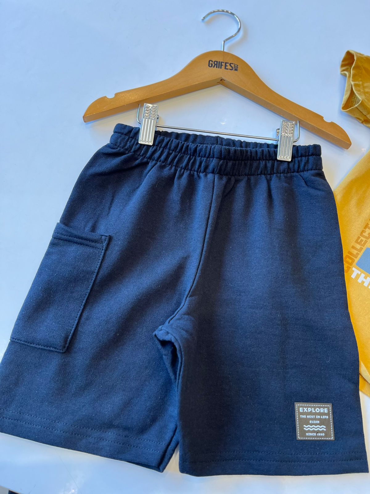 CONJ MAS CAM EST VERAO E BERM MLT MOSTARDA/PRETO