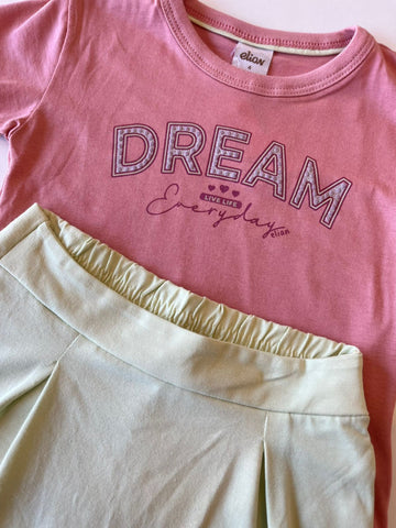 CONJ FEM BL DREAM SHORT SAIA LIST BARRA ROSA SECO/VERDE