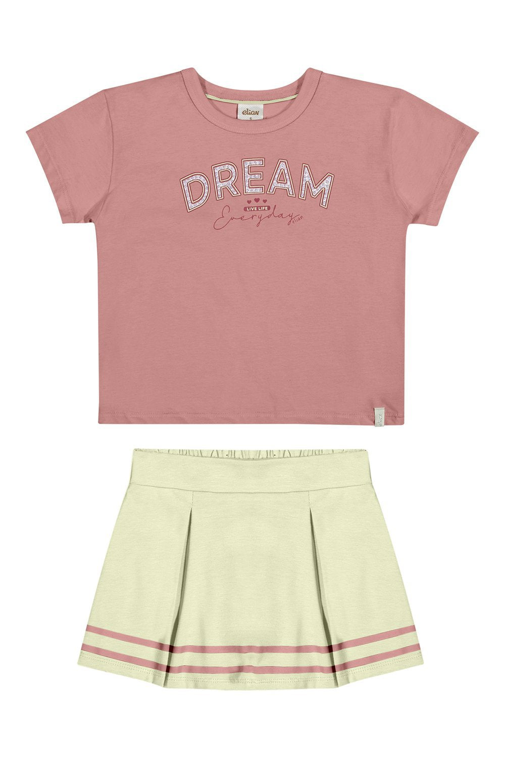 CONJ FEM BL DREAM SHORT SAIA LIST BARRA ROSA SECO/VERDE