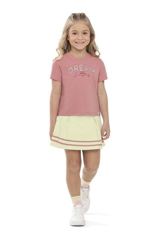 CONJ FEM BL DREAM SHORT SAIA LIST BARRA ROSA SECO/VERDE