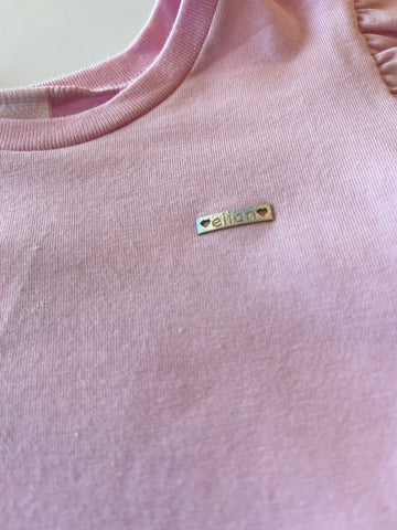 CONJ FEM BL DET MG E SHORT SAIA LIST EST ROSA CLARO