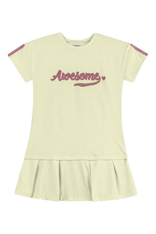 VESTIDO MC AWE SOME ALTO RELEVO VERDE CLARO