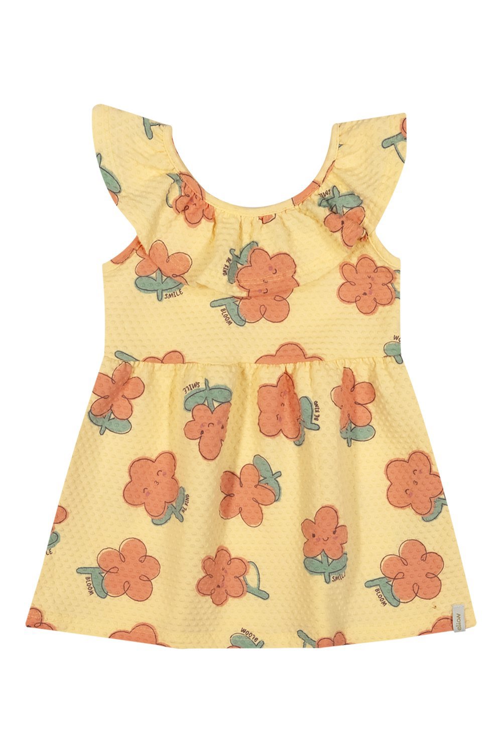 VESTIDO BAB GL EST FLORES SMILE AMARELO