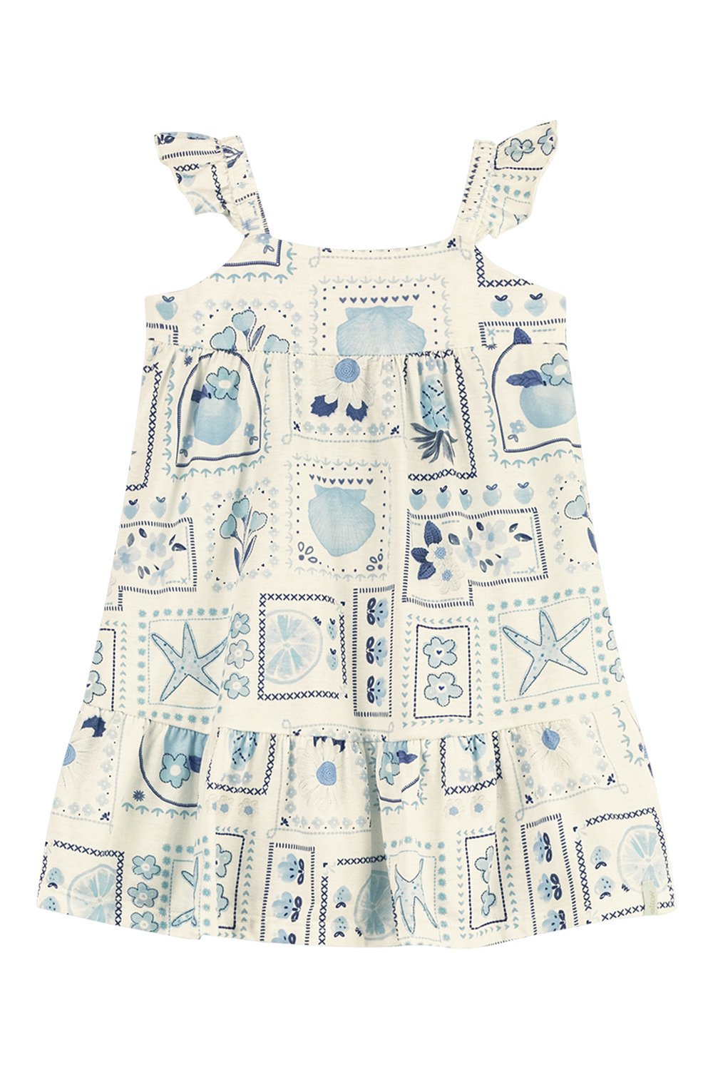 VESTIDO ALCA C ELAST EST DIGITAL BARRA BRANCO