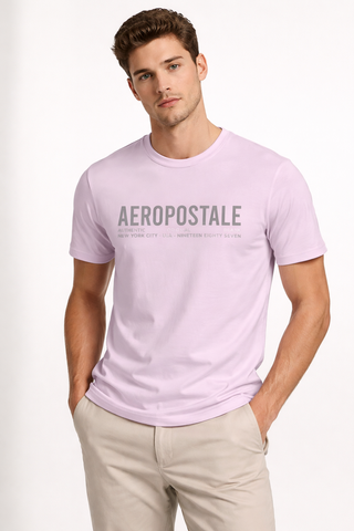 CAMISETA MAS MC SILKADA AEROPOSTALE ROSA CLARO