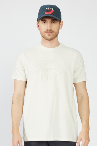 CAMISETA MAS MC SILKADA AEROPOSTALE CREME