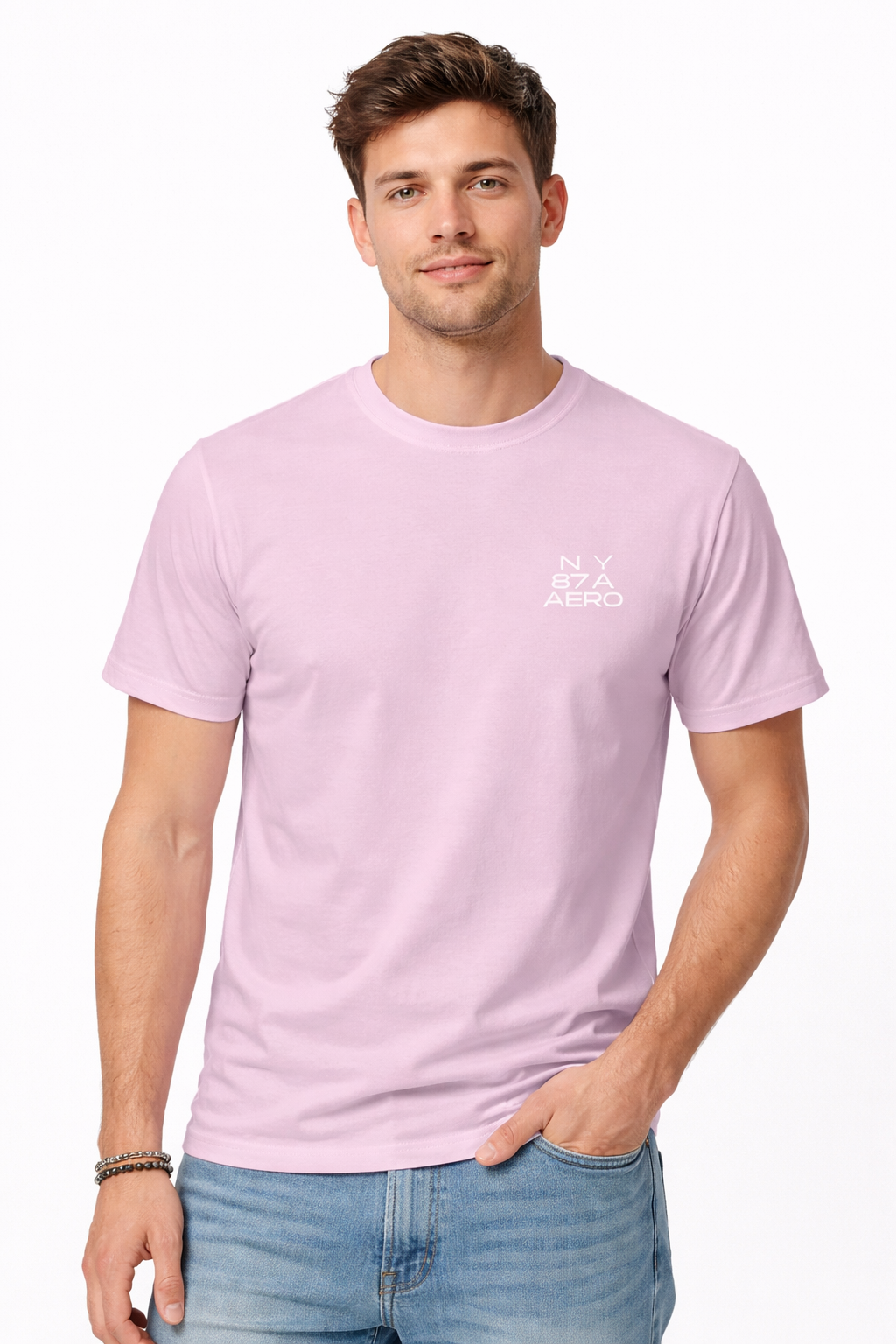 CAMISETA MAS COMFORT SILKADA AEROPOSTALE ROSA CLARO