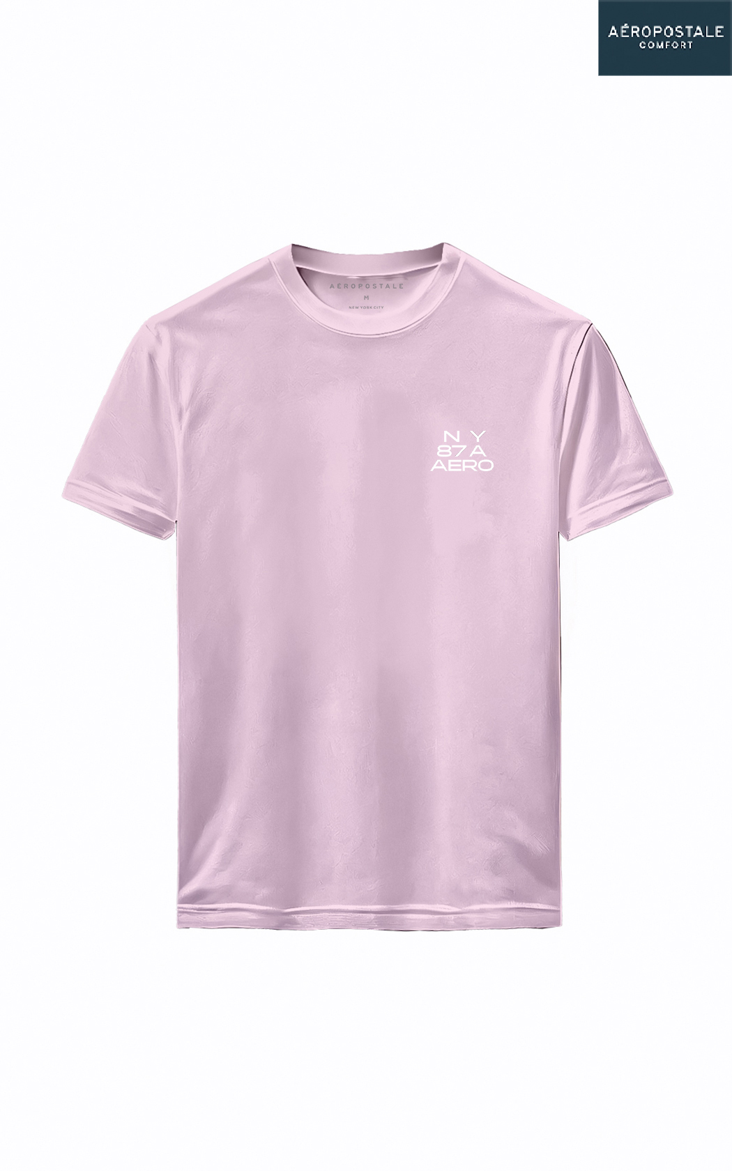 CAMISETA MAS COMFORT SILKADA AEROPOSTALE ROSA CLARO