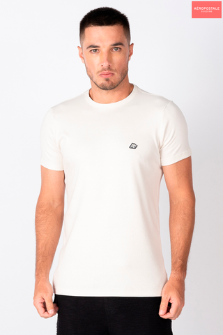 CAMISETA MAS MC SUEDINE AEROPOSTALE CREME