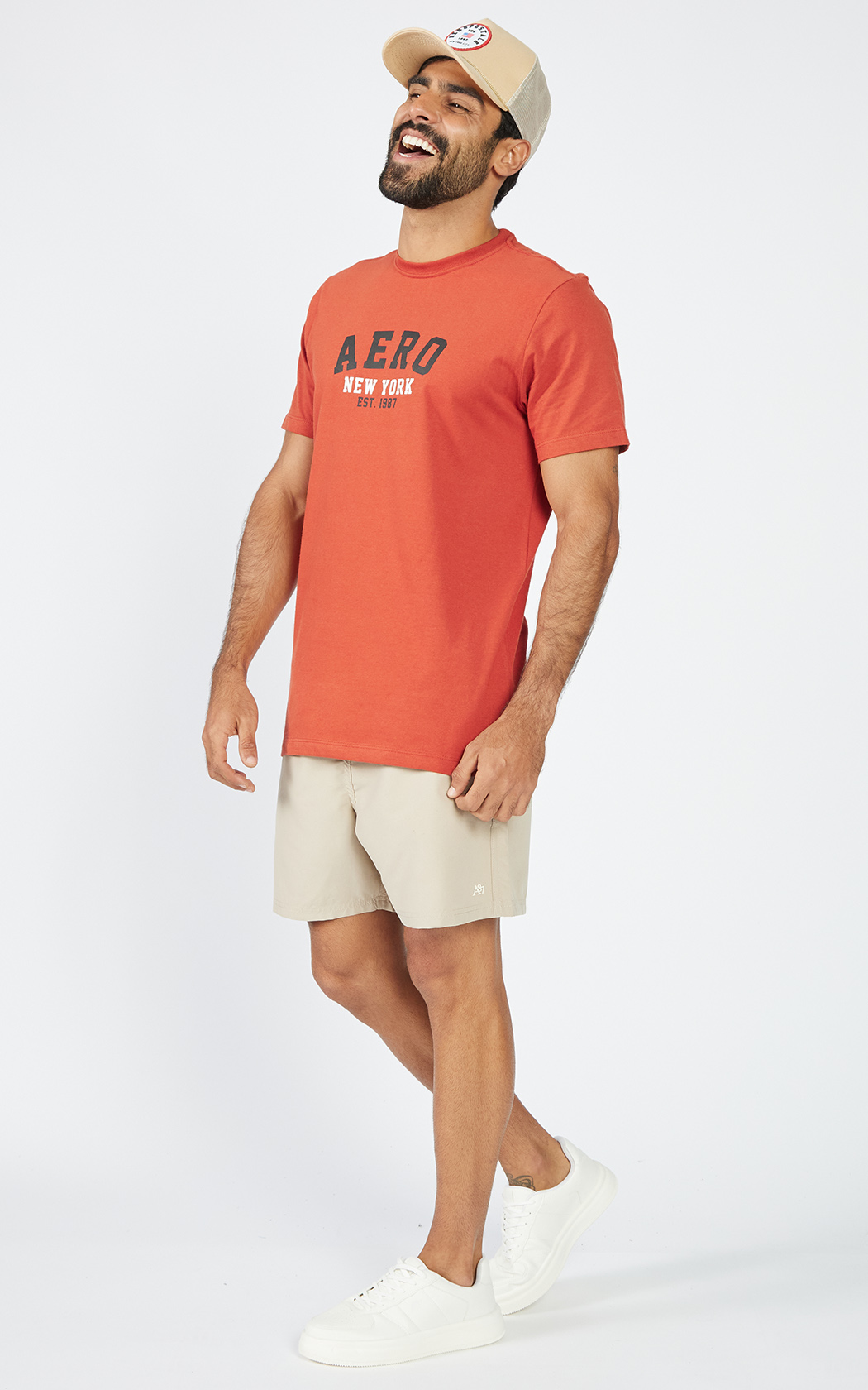 CAMISETA MASC MC SILKADA AEROPOSTALE TERRACOTA