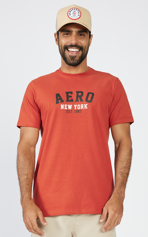 CAMISETA MASC MC SILKADA AEROPOSTALE TERRACOTA
