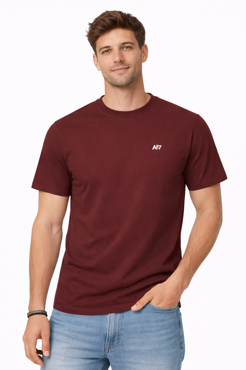 CAMISETA MASC MC A87 AEROPOSTALE MARROM