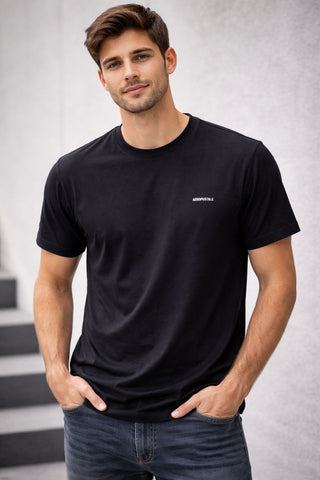 CAMISETA MASC MC A87 AEROPOSTALE PRETO