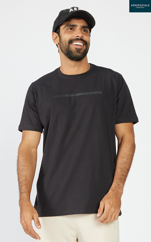 CAMISETA MAS MC COMFORT AEROPOSTALE PRETO