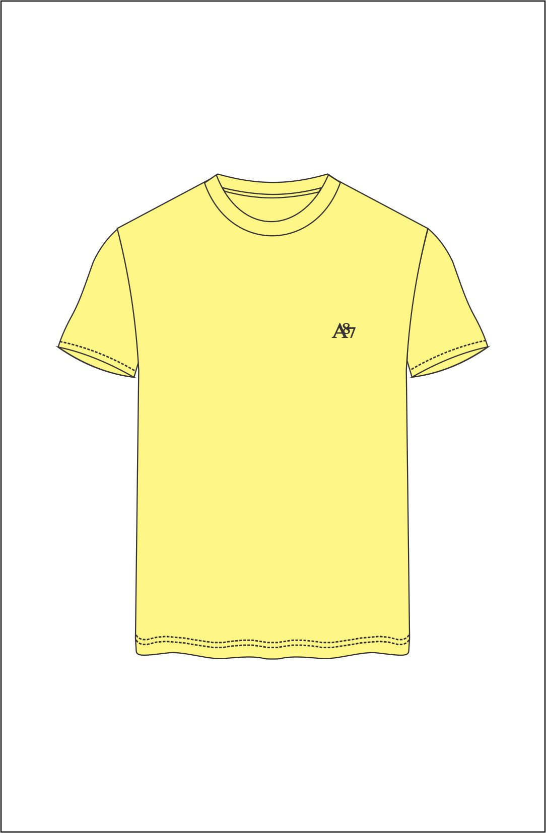 CAMISETA MASC MC A87 AEROPOSTALE AMARELO