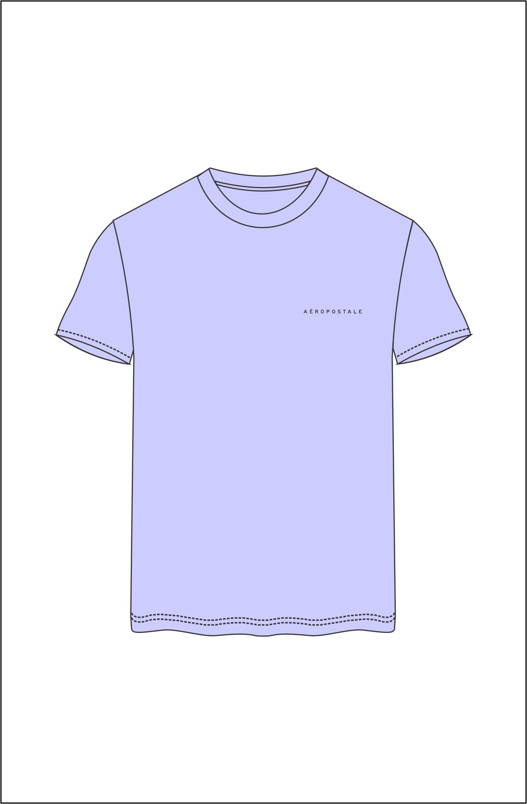 CAMISETA MASC MC A87 AEROPOSTALE LILAS