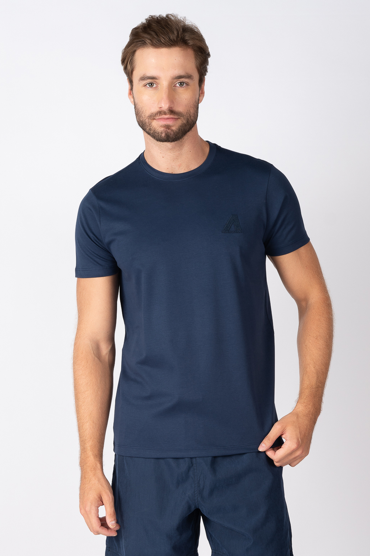 CAMISETA MASC MC PIMA PLUS AEROPOSTALE MARINHO