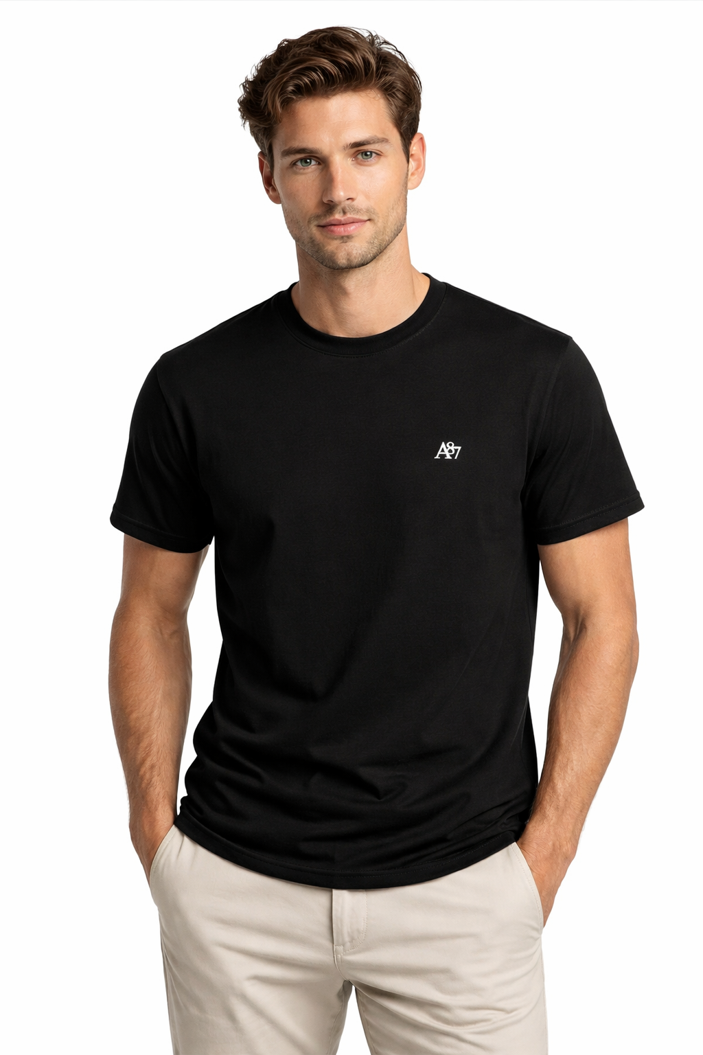 CAMISETA MASC MC A87 AEROPOSTALE PRETO