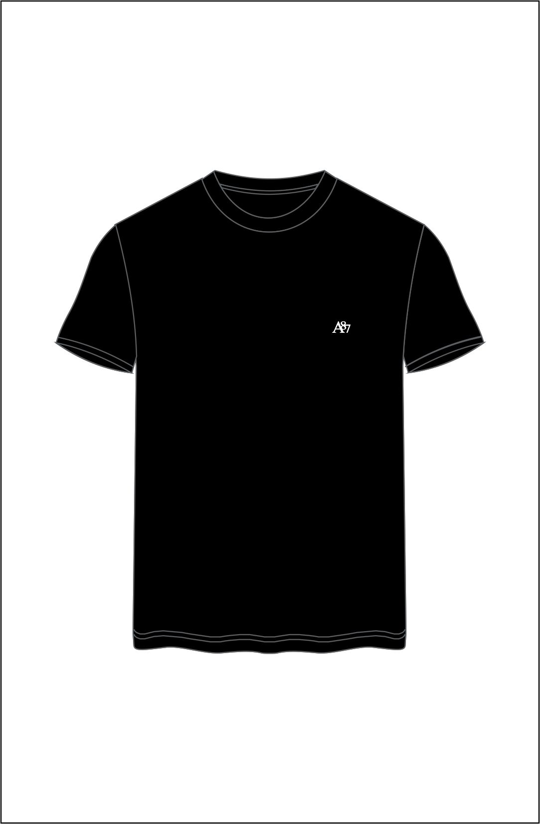 CAMISETA MASC MC A87 AEROPOSTALE PRETO
