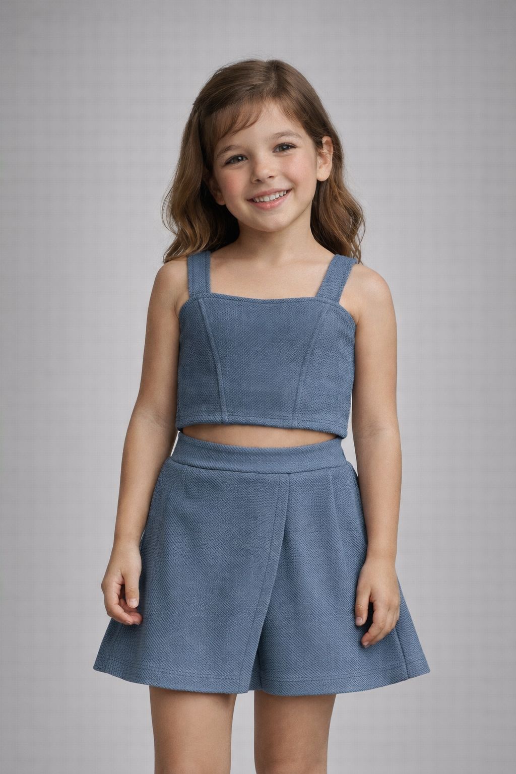 CONJ FEM JUV REG SHORT SAIA MLT SARJADO CHUMBO