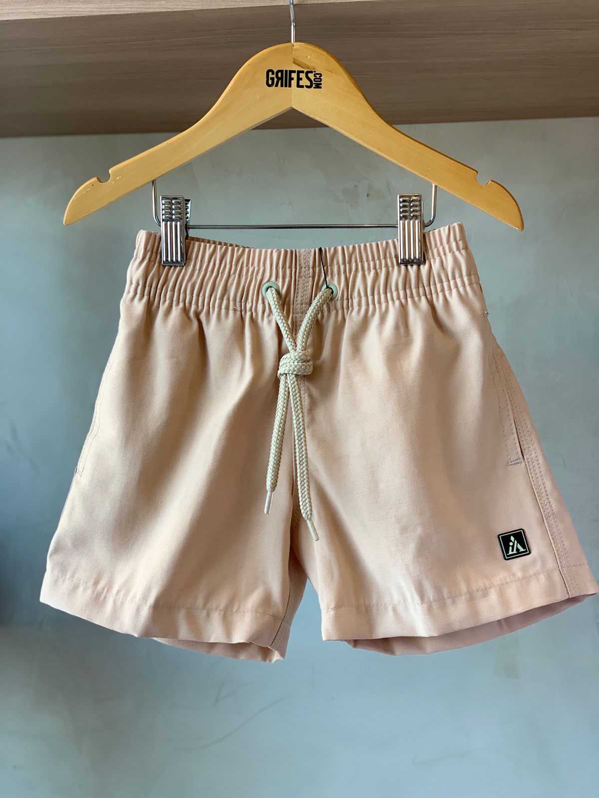 BERMUDA MAS KIDS ALFA PREMIUM VISCOSE BEGE CLARO