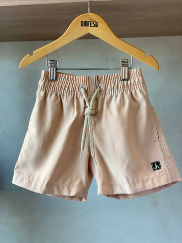 BERMUDA MAS KIDS ALFA PREMIUM VISCOSE BEGE CLARO