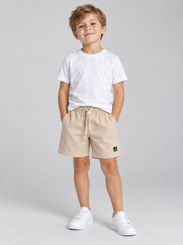 BERMUDA MAS KIDS ALFA PREMIUM VISCOSE BEGE CLARO