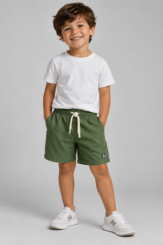 BERMUDA MAS KIDS ALFA PREMIUM VISCOSE VERDE OLIVA