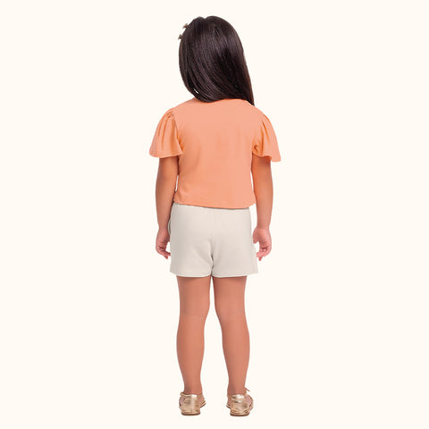 CONJ FEM BL ABACAXI LANT SHORT SAIA MLT LARANJA/BAUNILHA