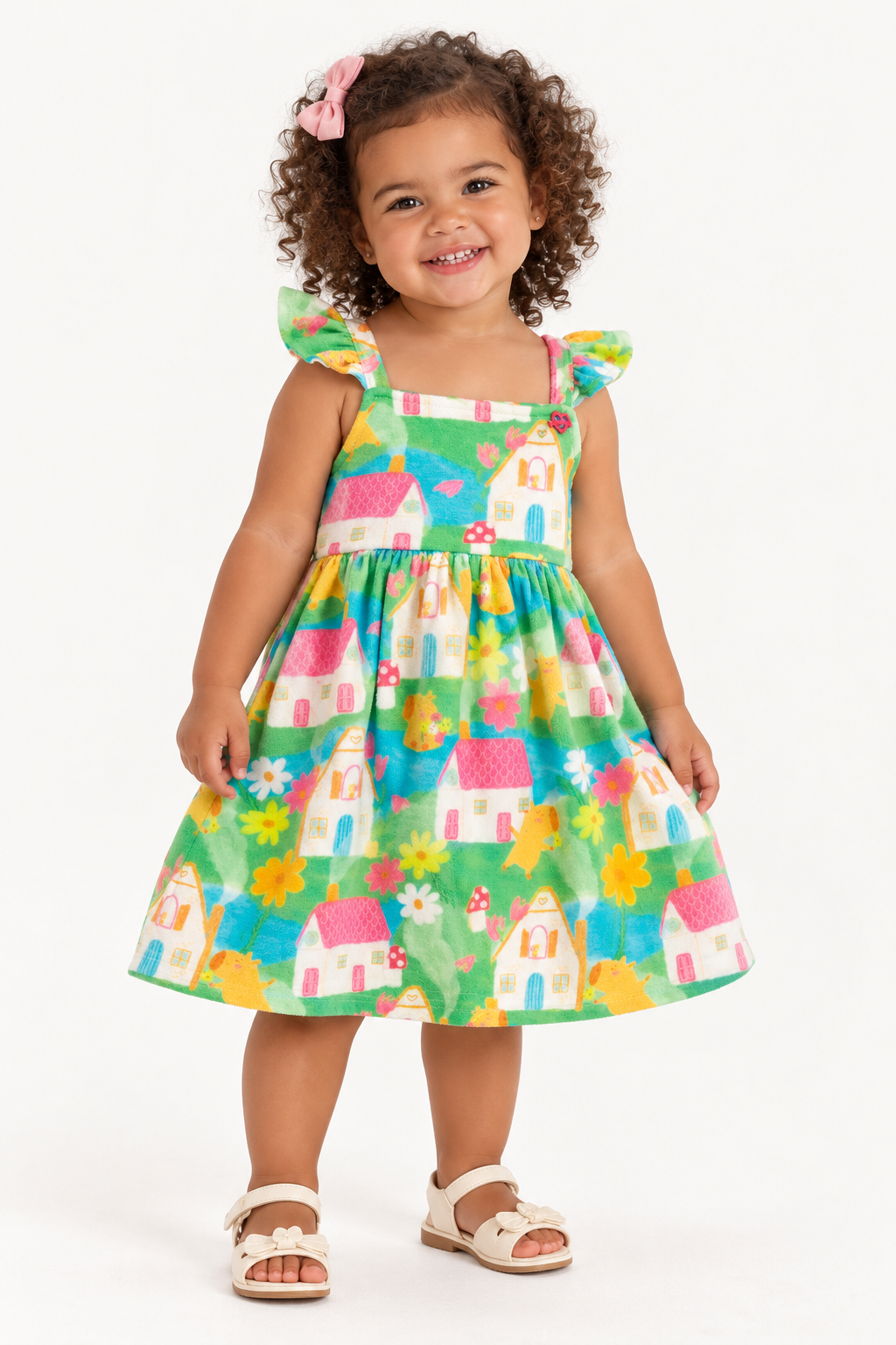 VESTIDO ALCA BAB EST FLORESTA ESTAMPADO VERDE