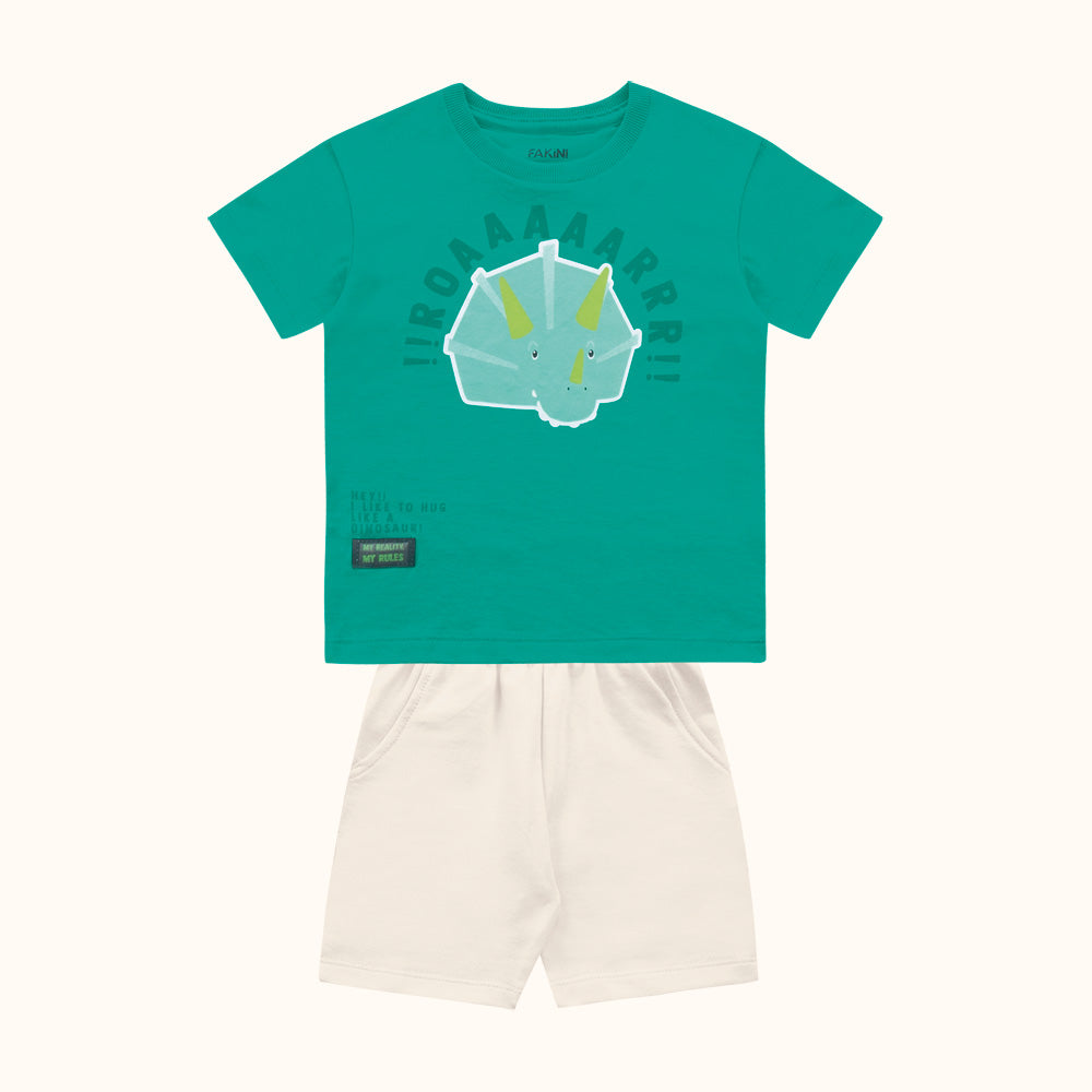 CONJ MAS CAM RINOCERONTE E BERM MLT VERDE/BAUNILHA