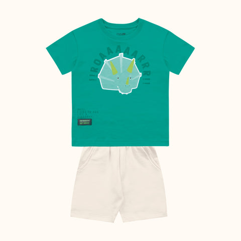 CONJ MAS CAM RINOCERONTE E BERM MLT VERDE/BAUNILHA